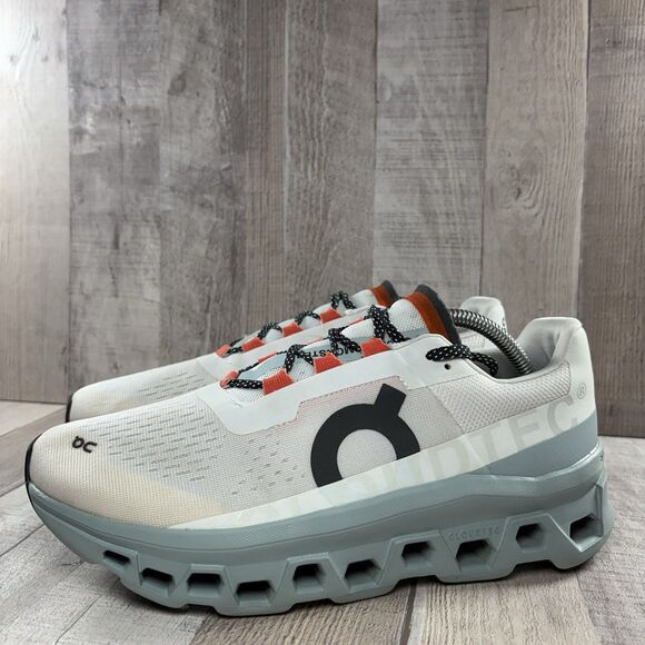 On Cloud Cloudmonster Men's Size 10 Road Running Shoes Sneakers Frost Surf White - Picture 1 of 14